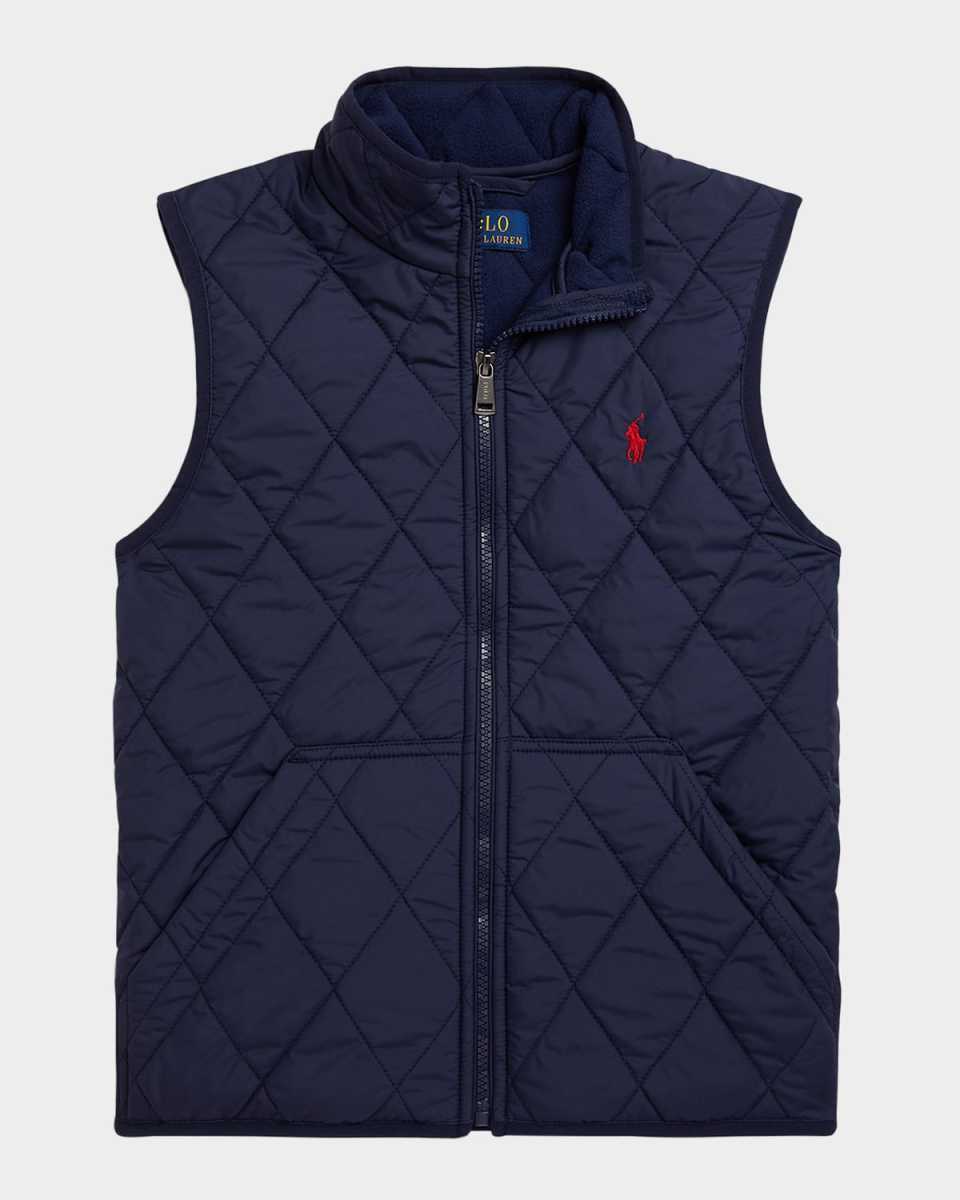 Boy's Henson Water-Repellent Quilted Vest, Size S-X
